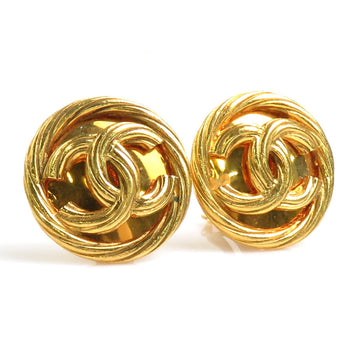 CHANEL earrings here mark metal gold ladies