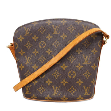 LOUIS VUITTON Shoulder Bag Monogram Drouot M5129 Brown Ladies