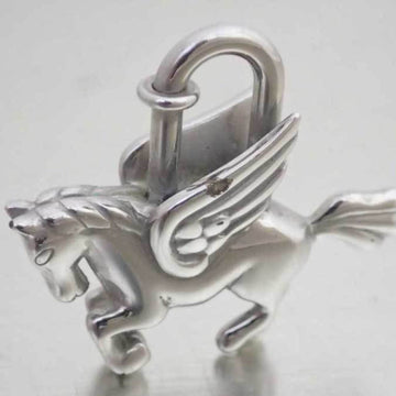 HERMES Cadena Charm Pegasus Metal Silver Women's e54519a