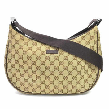 Gucci diagonal shoulder bag GG canvas canvas/leather beige/brown unisex 122790