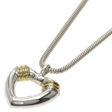 TIFFANY Heart Motif Necklace Silver K18YG Ladies &Co.