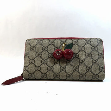 GUCCI GG Supreme Cherry Charm 476049 Round Purse Ladies