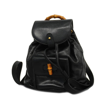GUCCIAuth  Bamboo Rucksack 003 1705 0030 Women's Leather Backpack Black