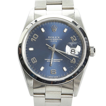 Rolex Oyster Perpetual Date Watch 15200 Automatic Blue Dial Stainless Steel Men's