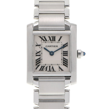 Cartier Tank Francaise SM W51008Q3 Ladies SS Watch Quartz Silver Dial