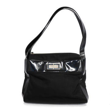 CELINEAuth  Shoulder Bag Women's Nylon Canvas Black