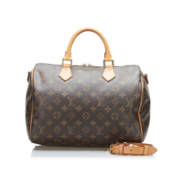 Louis Vuitton Monogram Speedy 30 Handbag Shoulder Bag 2WAY M41526 Brown PVC Leather Ladies LOUIS VUITTON