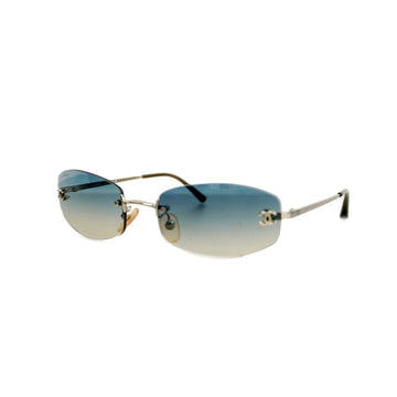 CHANELAuth  Women's Sunglasses Silver silver metal fittings 4002