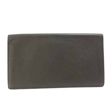 HERMES Citizen Twill Long Black Wallet [] Evergrain Women's