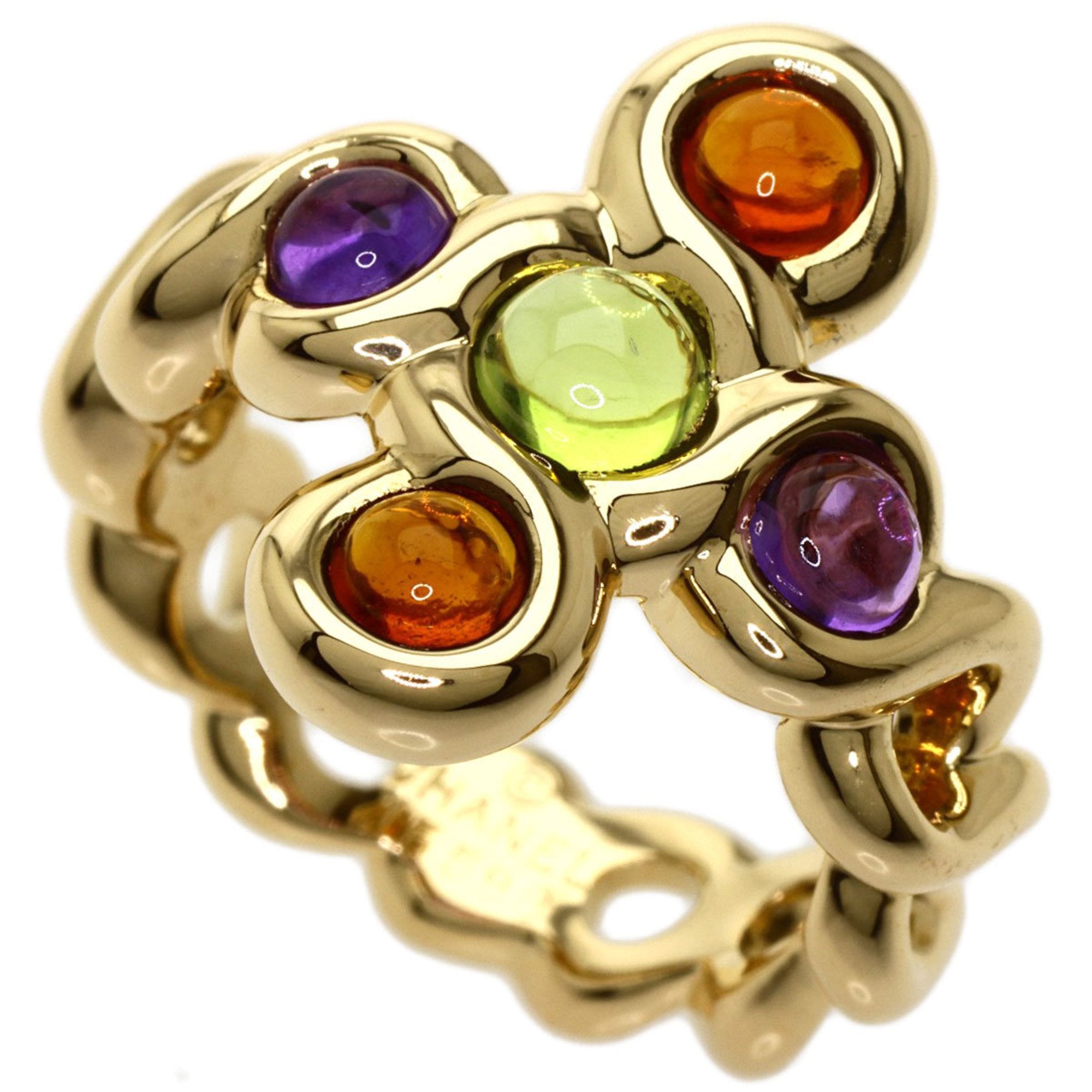 Chanel multicolor stone ring/ring K18 yellow gold Ladies CHANEL