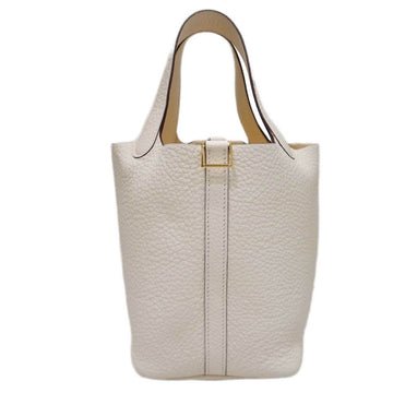 HERMES [] Picotin Lock PM Handbag Tote Bag Nata [G Hardware] Taurillon U Engraved Women's Leather