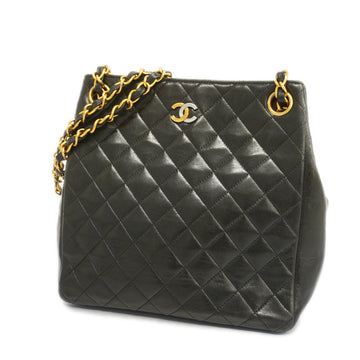 CHANEL Shoulder Bag Matelasse Paris Exclusive Chain Shoulder Lambskin Black Gold metal