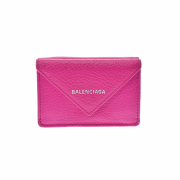 Balenciaga Everyday Mini Pink 391446 Ladies Calf Trifold Wallet
