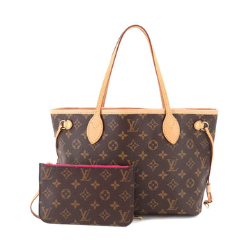 LOUIS VUITTON Monogram Neverfull PM Tote Bag Brown Pivoine M41245 RFID