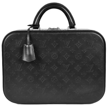 LOUIS VUITTON Valiset PM Handbag Hard Trunk Monogram Glace Attache Case Bag Black M92235
