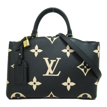 LOUIS VUITTON Petit Palais PM Shoulder Bag Black Beige Monogram empreinte leather M58913