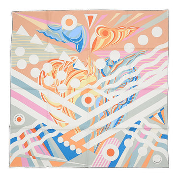 HERMES Carre 90 Scarf Julia's Dream Multicolor Silk 100%