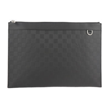 LOUIS VUITTON Pochette Discovery Clutch Bag N60112 Damier Infini Leather Onyx Second
