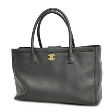 CHANEL Tote Bag Executive Leather Black Ladies