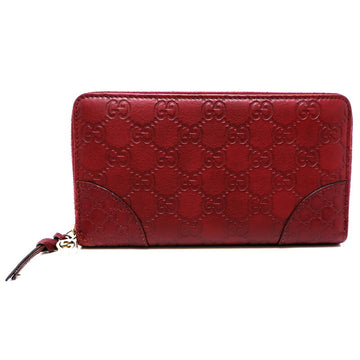 GUCCIsima Round Ladies' Men's Long Wallet 323397 Leather Bordeaux