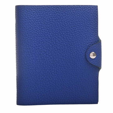 HERMES Taurillon Ulysse PM Notebook Cover Blue Ladies