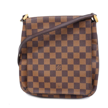 LOUIS VUITTON Shoulder Bag Damier Musette Salsa Long Strap N51300 Ebene Ladies