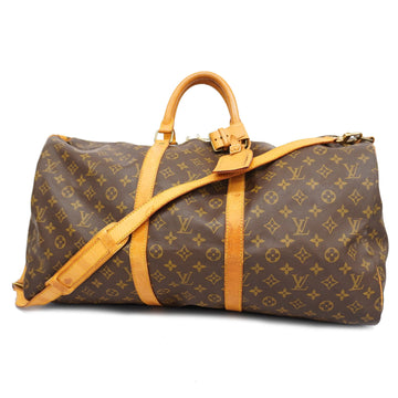 LOUIS VUITTONAuth  Monogram Keepall Bandouliere 55 M41414 Boston Bag