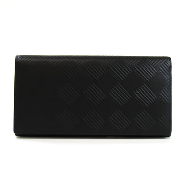 Bottega Veneta Unisex Leather Long Wallet (bi-fold) Black