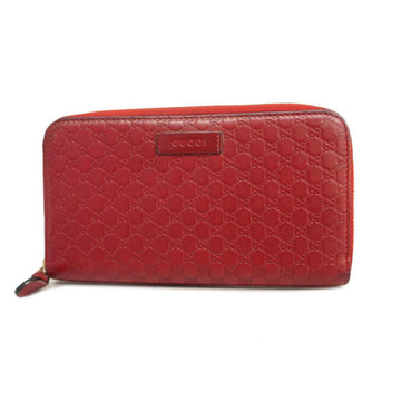 GUCCI Long Wallet Micro sima 449391 Leather Red Champagne Women's