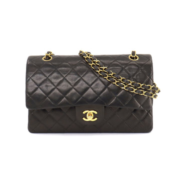 CHANEL Matelasse 25 Chain Shoulder Bag Leather Black A01112 Gold Hardware Coco Mark Vintage