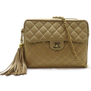 Chanel Matrasse with Coco Mark Chain Shoulder Bag Lambskin