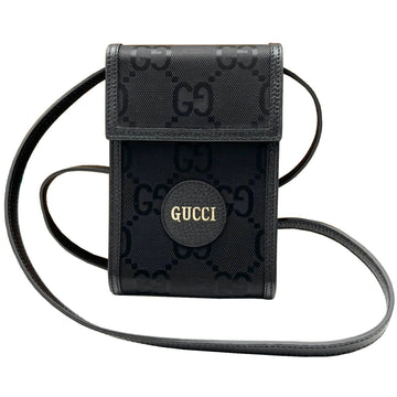 Gucci Off The Grid Mini Bag 625599 Men's Shoulder Black Logo Nylon Leather