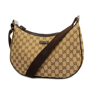 GUCCIAuth  GG Canvas Shoulder Bag 122790 Women's Beige,Brown