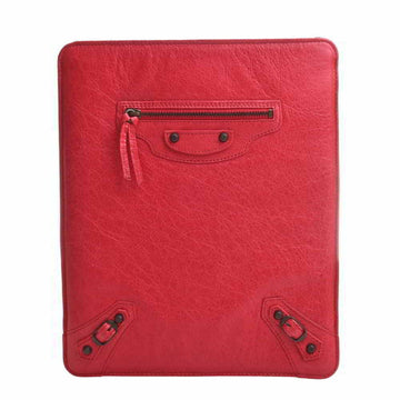 BALENCIAGA Leather Classic iPad Case Red