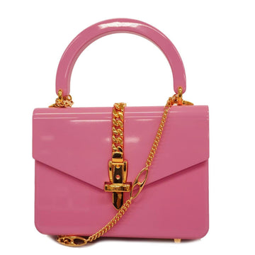 GUCCI handbag Sylvie 1969 589482 pink gold hardware ladies