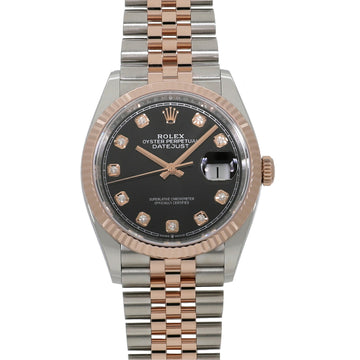 ROLEX Datejust 36 126231G Random Black x 10P Diamond Men's Watch