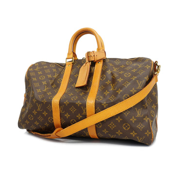 LOUIS VUITTONAuth  Monogram Keepall Bandouliere 45 M41418 Men,Women,Unisex Boston Bag