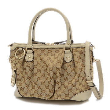 Gucci GG Pattern Suki 2WAY Shoulder Bag Beige Ivory 247902