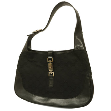 GUCCIAuth  Jackie Shoulder Bag 001 3306 Women's GG Canvas Handbag Black