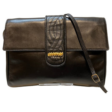 FENDI Women's Leather Shoulder Bag Black