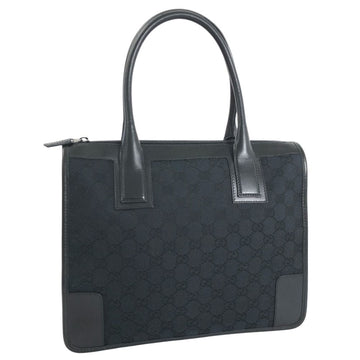 GUCCI tote bag hand 000-0855 GG canvas leather black ladies