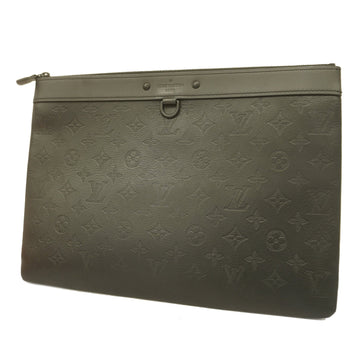 LOUIS VUITTONAuth  Monogram Shadow Pochette Discovery M62903 Men's Clutch Bag