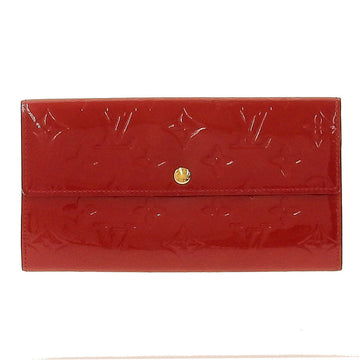 Louis Vuitton Monogram Vernis Portefeuille Sara Hook Attached Long Wallet Pomme D'Amour M93530