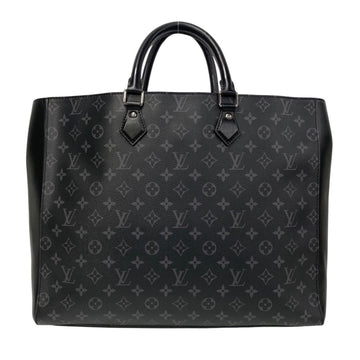 LOUIS VUITTON Grand Sac Monogram Eclipse Leather PVC Black Tote Bag 316-8