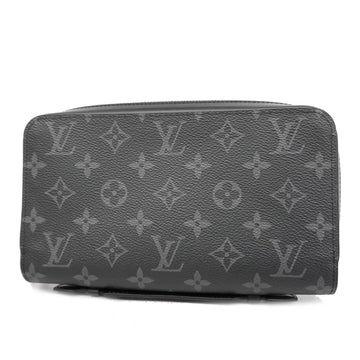 LOUIS VUITTONAuth  Monogram Eclipse Zippy XL M61698 Men's Long Wallet [bi-fold]