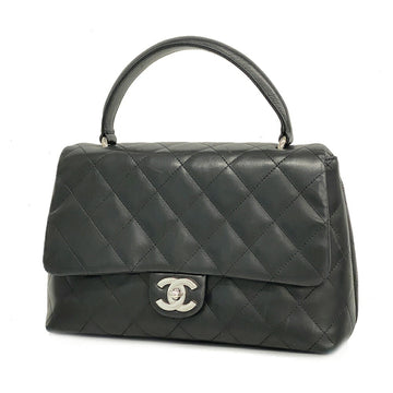 CHANEL Handbag Matelasse Lambskin Black Ladies