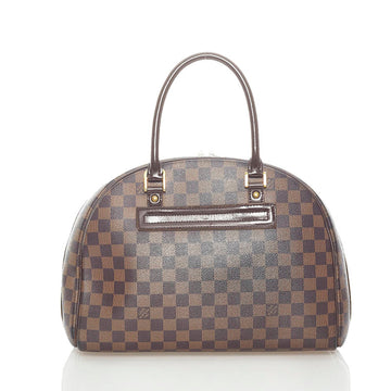 Louis Vuitton Damier Nolita Handbag N41455 Brown PVC Leather Ladies