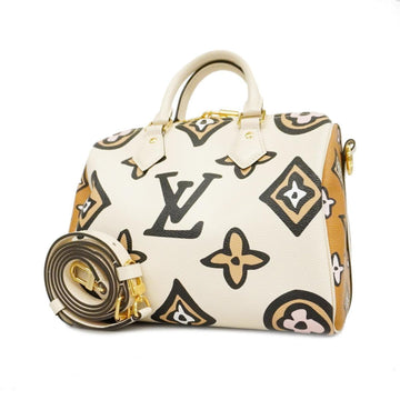 LOUIS VUITTON Handbag Monogram Wild at Heart Speedy Bandouliere 25 M45828 Camel White Ladies