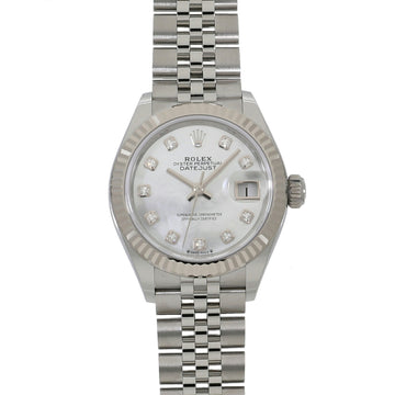 ROLEX Lady Datejust 28 279174NG Random White Shell x 10P Diamond Ladies Watch