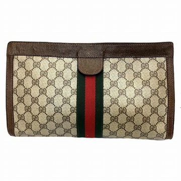 GUCCI GG Supreme Sherry Line Velcro Closure Bag Clutch Second Men's Women's